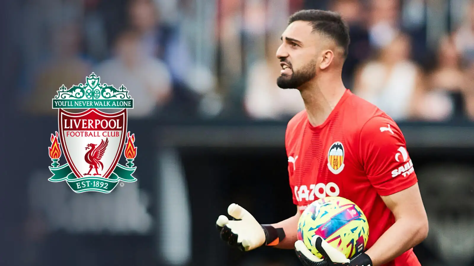 Giorgi Mamardashvili (Kiper) — resmi bergabung dengan Liverpool dari Valencia pada musim panas 2025 dengan kontrak jangka panjang. Foto: Liverpool FC Official.