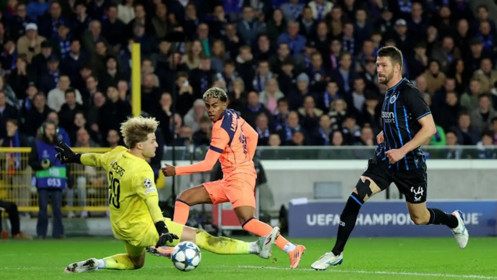 Yamal mencetak 1 gol ketika barcelona menghadapi Brugge